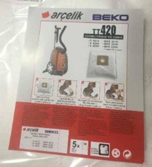 Arçelik S 4210 4240 4250 Süpürge Toz Torbası 20 Adet (498227126) - Image 1