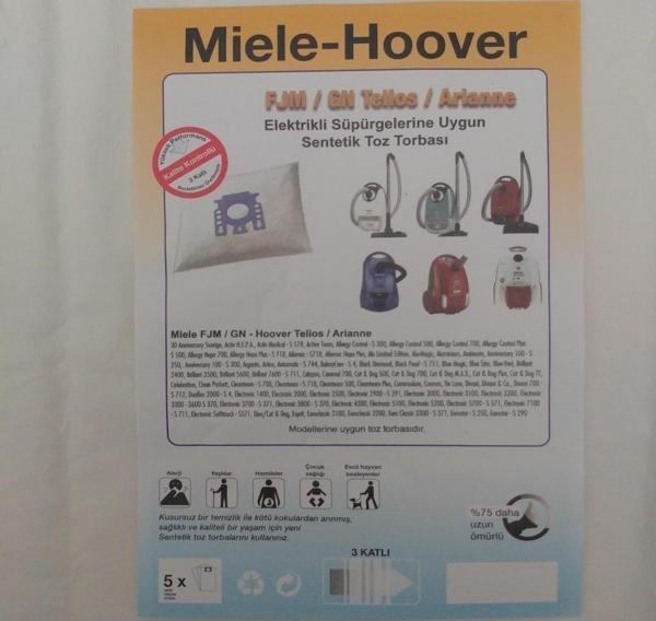 20 Adet Miele Hoover Elektrikli Süpürge Toz Torbası - Image 1