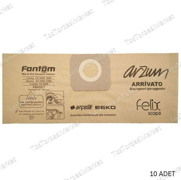 Fantom Master Wd 2750 M Süpürge Toz Torbası (10 Adet) - Image 1
