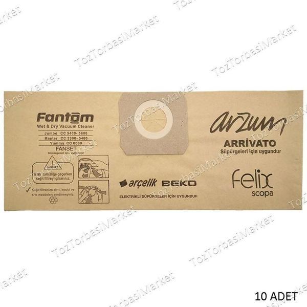 Fantom Master Wd 2750 Süpürge Toz Torbası (10 Adet) - Image 1