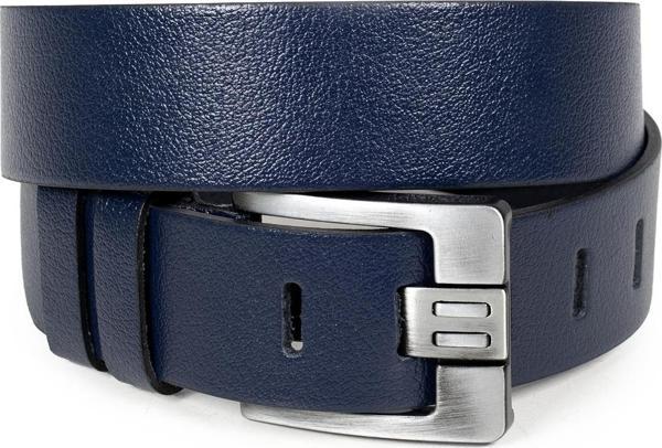 DeepSEA Erkek Lacivert Kalın Dilli 4,5 cm Deri Spor Kemer 1801312 - Image 1