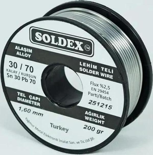 30-70 Lehim Teli 200 Gr 1,6 Mm Sn:30 - Pb:70 - Image 1