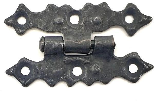Antika Tarz Dekoratif Pirinç Yıldız Menteşe - 63x36 Mm, Oksit - Image 1