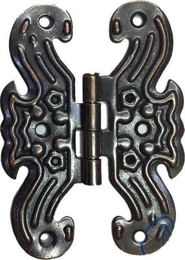 Dekoratif, Sac Kelebek Menteşe - Büyük, Eskitme, 1 Adet - Image 1