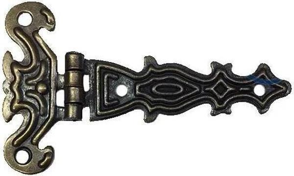 Dekoratif, Sac Tek Kuyruklu Menteşe - 40x68 Mm, Küçük, Antik, 1 Adet - Image 1