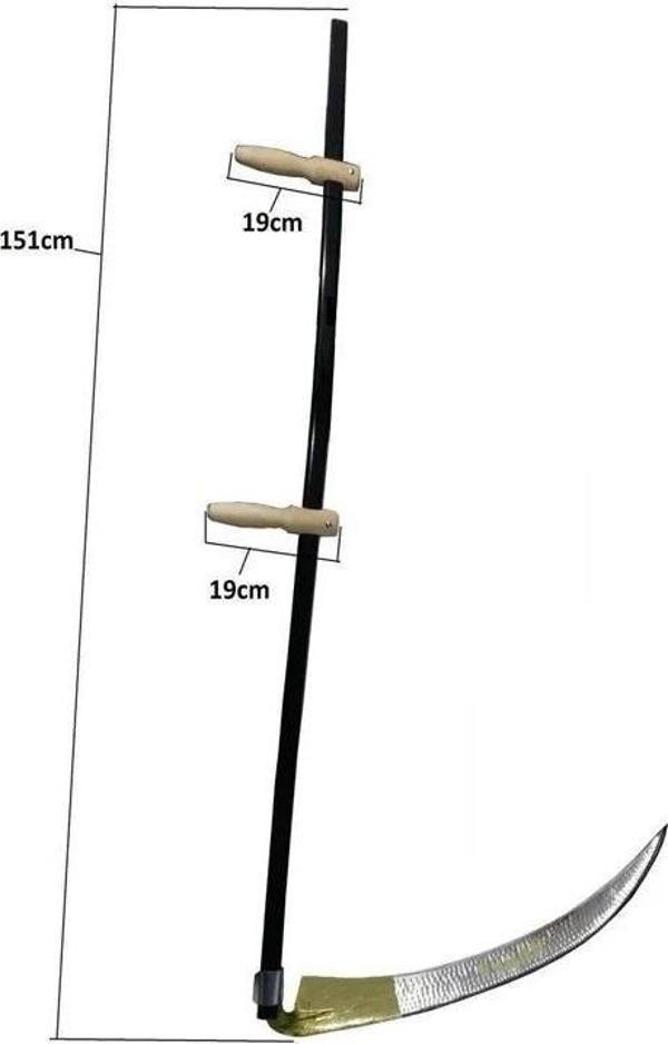 Komple Tırpan - Metal Saplı 6 Parça Set - Ahşap Elcik 65 Cm - Image 1