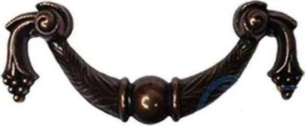 Dekoratif Zamak Üzümlü Kulp - 64mm, Eskitme, 100 Adet - Image 1