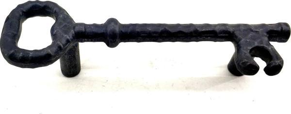 Antika Tarz Dekoratif Pirinç Anahtar Şeklinde Kapı Çekme Kolu, Mobilya, Sandık, Kutu Kulbu - 96mm, O - Image 1