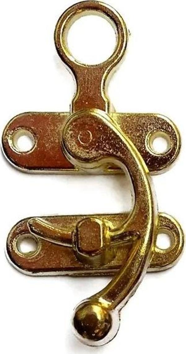 Kancalı Yay Gözü, Ahşap Kutu Klipsi - Küçük, Sarı, 100 Adet - Image 1