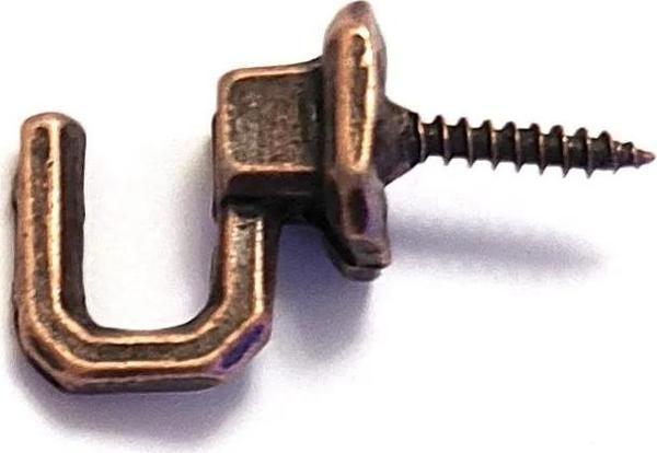 Vidalı Kanca, Askı Küçük - 15x23mm, Eskitme - 100 Adet - Image 1