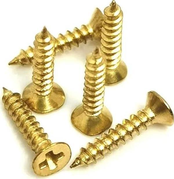 Klips, Menteşe, Ayak, Ağaç, Sunta Vidası 3x13 Mm - Sarı 100 Adet - Image 1