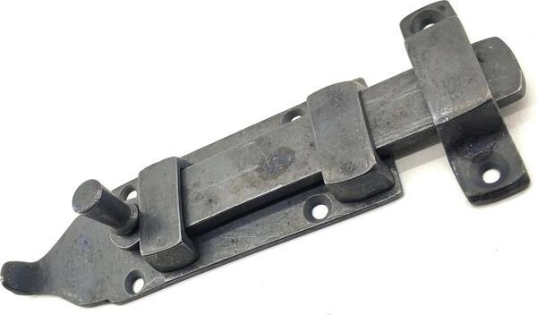 Antika Tarz Dekoratif Pirinç Yassı Kapı Sürgüsü - 35x145 Mm, Oksit - Image 1
