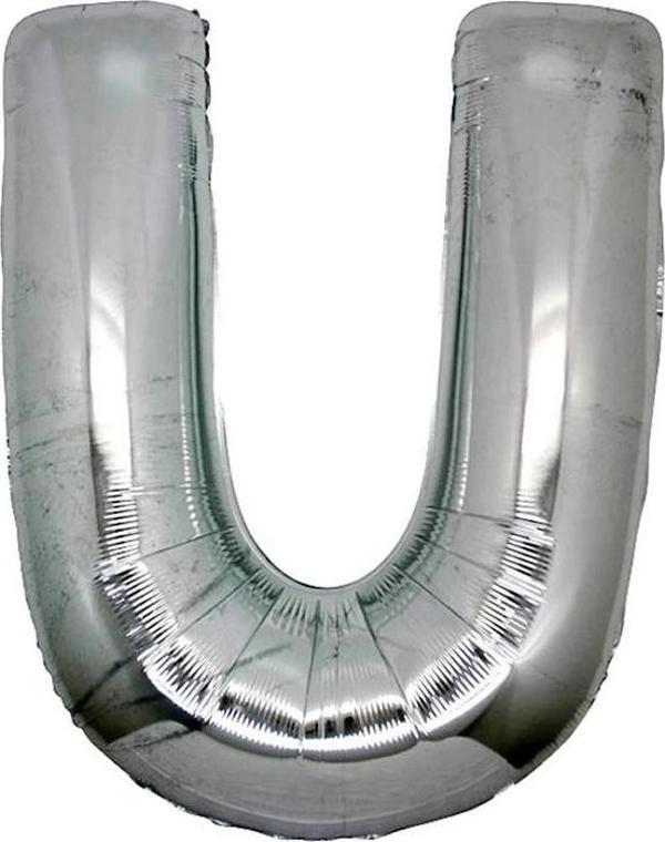 U Harf Folyo Balon Gümüş Renk  40 İnç - Image 1