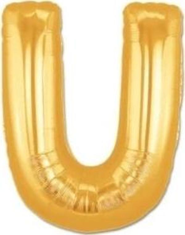 U Harf Folyo Balon Altın Renk  40 İnç - Image 1