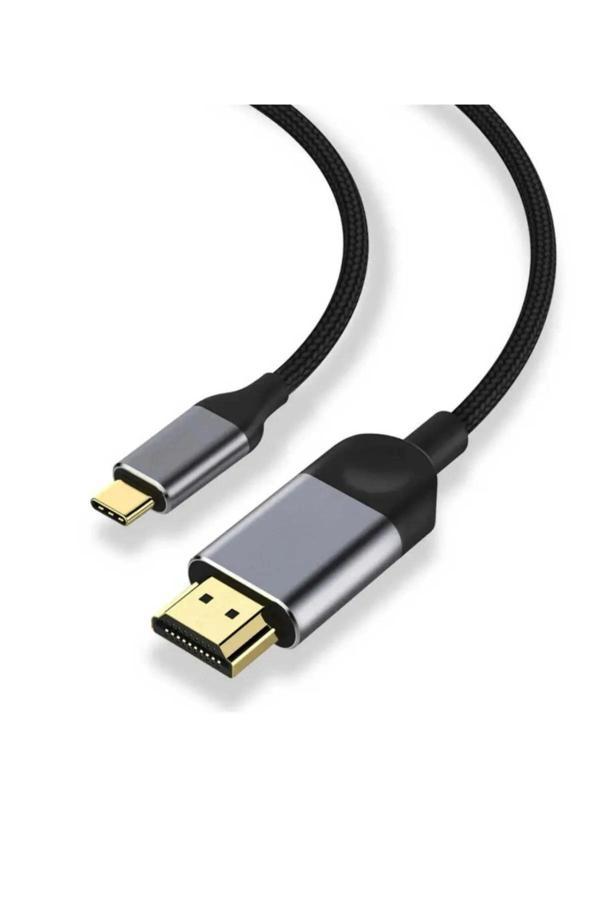 3 Metre 8 Gbps Hız 4k/30 Hz Type C To Hdmı Çevirici Dönüştürücü Tv Telefon Pc Hasır Bağlantı Kablosu - Image 1