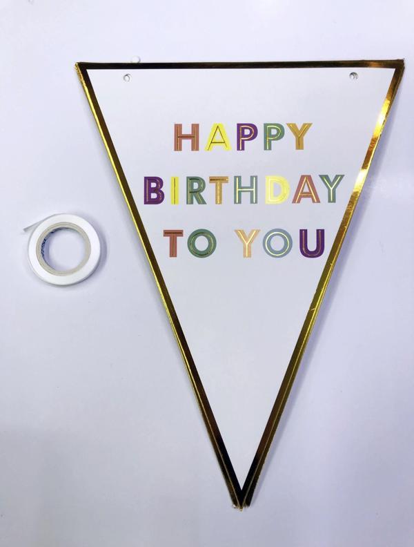 Happy Birthday To You Flama Bayrak Süs - Image 1