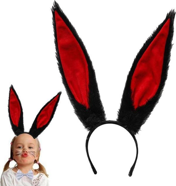 Peluş Malzemeden İmal Mega Boy Şekil Verilebilir Tavşan Kulağı Siyah 14x43 Cm - Image 1