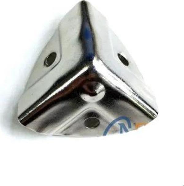 Dekoratif, Kutu, Sandık Köşesi - 35x22 Mm, Küçük, Nikel, 100 Adet - Image 1