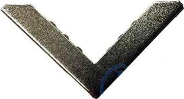 Kitap, Kapak, Menü, Albüm Köşesi, Büyük - 23x40mm, Nikel, 10 Adet - Image 1