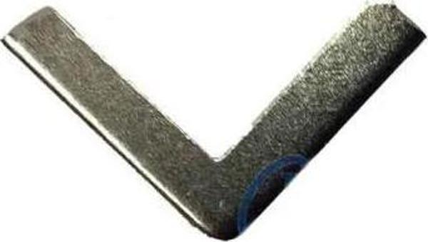 Kitap, Kapak, Menü, Albüm Köşesi, Orta - 18x32mm, Nikel, 20 Adet - Image 1