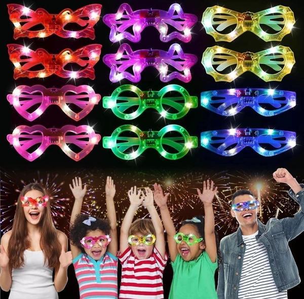Led Işıklı Karışık 6 Model Yanar Söner Parti Gözlüğü 12 Adet - Image 1