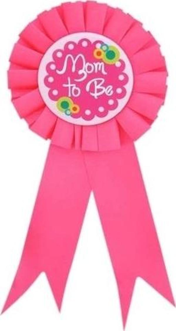 Mom To Be Yazılı Rozet Pembe Renk - Image 1