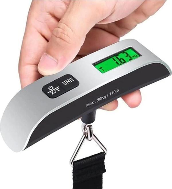 Dijital Işıklı Elektronik Askılı El Bagaj Tartısı Bavul Kantarı Seyahat Çantası 50kg - Image 1