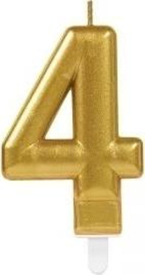 4 Rakam Mum Gold Renk - Image 1