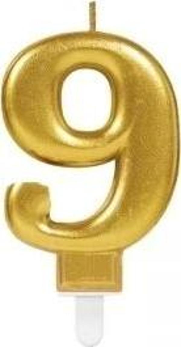 9 Rakam Mum Gold Renk - Image 1