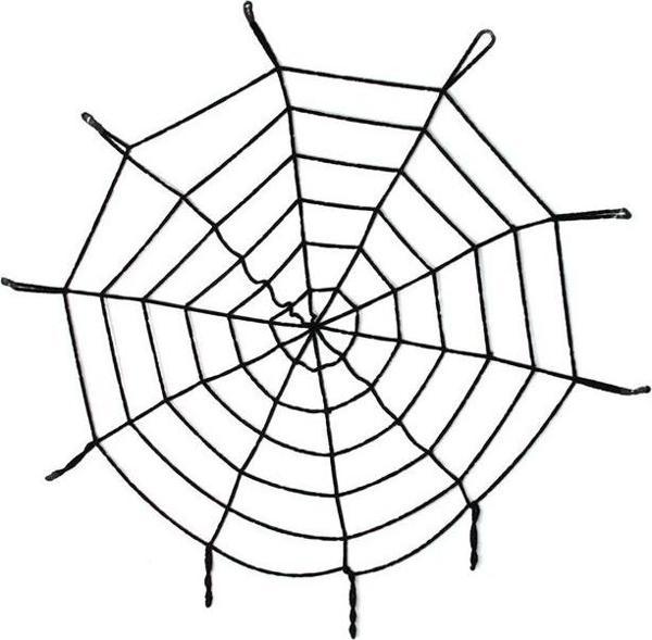Halloween Cadılar Bayramı Örümcek Ağ Dekor Siyah 1.5 Metre - Image 1