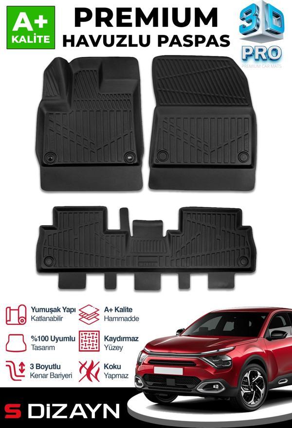 S-Dizayn Opel Combo E 3D Pro Havuzlu Paspas 2018-2023 A+ Kalite - Image 1
