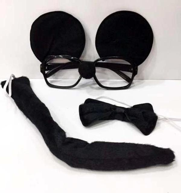 Mickey Mouse Gözlüğü Papyonu Kuyruğu Seti - Image 1