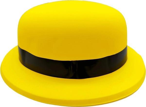 Neon Partisi Sarı Renk Melon Plastik Parti Şapkası - Image 1