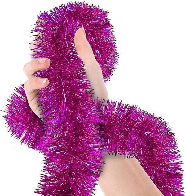 Parti İçin Sim Süs 2 Metre Uzunluk 8 Cm Genişlik Fuşya Renk İthal - Image 1