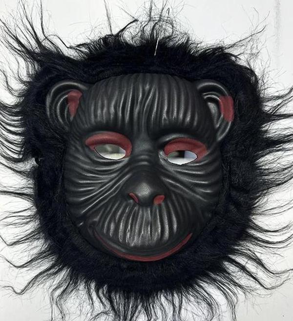 Orangutan Maskesi - Maymun Maskesi - Goril Maskesi Yetişkin Çocuk Uyumlu Siyah Renk Model 4 - Image 1