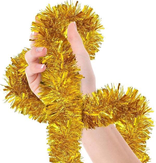 Parti İçin Sim Süs 2 Metre Uzunluk 8 Cm Genişlik Altın Renk İthal - Image 1