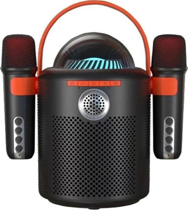 Bluetooth Aile Parti Seti Kablosuz Çift Mikrofon 6 Ses Degıstırme Siyah - Image 1
