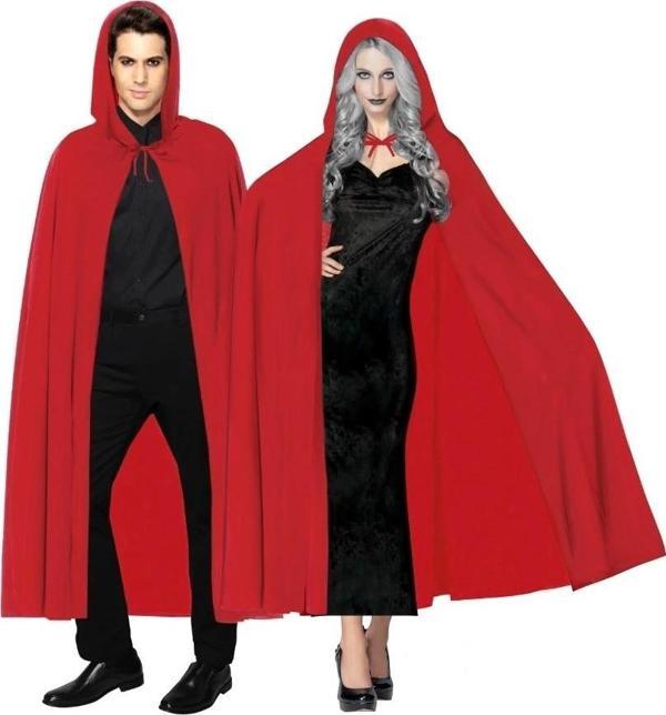 Kırmızı Renk Kapşonlu Pelerin 120 Cm - Image 1