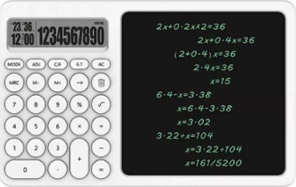 Çok Amaçlı Digital Hesap Makinesi Lcd Ekran Yazma Tableti Ofis Okul İçin Silinebilir El Yazısı Not D - Image 1
