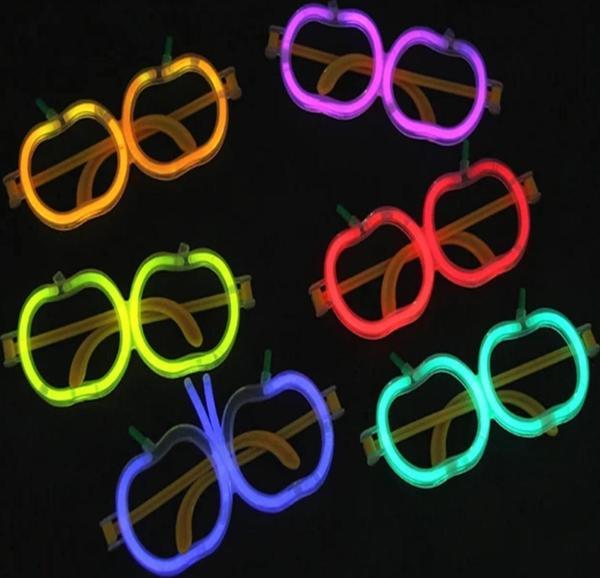Glow  Elma Gözlük - Glow Partisi Gözlüğü - Glow Stick Gözlük 12 Adet - Image 1
