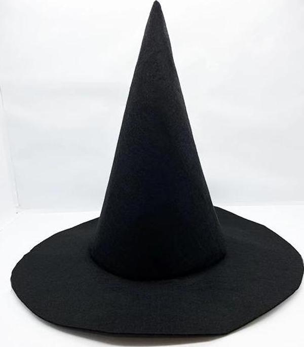 Siyah Renk Keçe Cadı Şapkası 35x38 Cm - Image 1