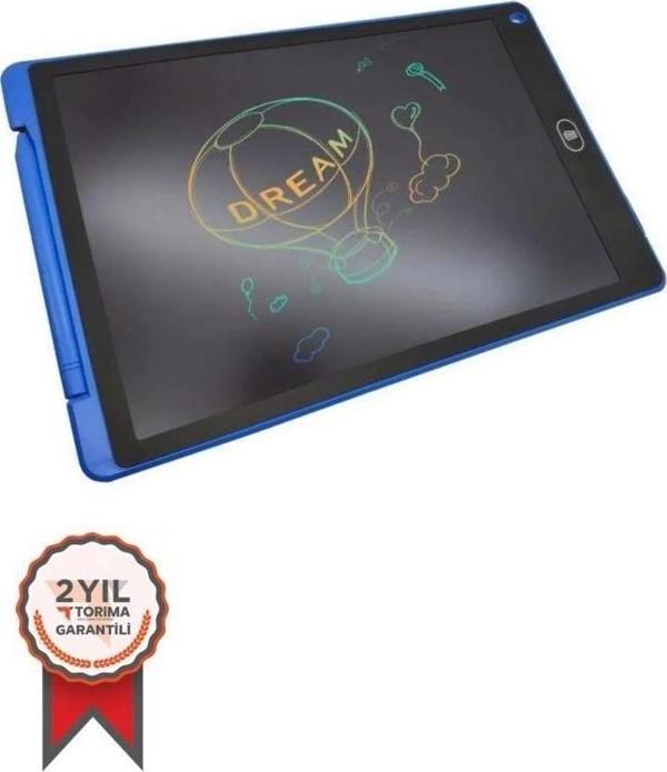 T12 Mavi Writing Tablet Lcd 12 Inç Dijital Kalemli Çizim Yazı Tahtası - Image 1