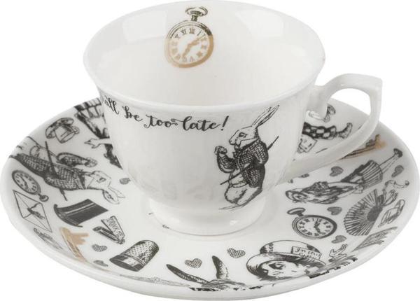 Mikasa x V&A Alice In Wonderland 5200019 100ml Porselen Kahve Fincanı - Image 1