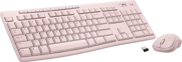 Logıtech MK270 Kablosuz USB Alıcılı Q Klavye Mouse Seti, Gül Kurusu - Image 1