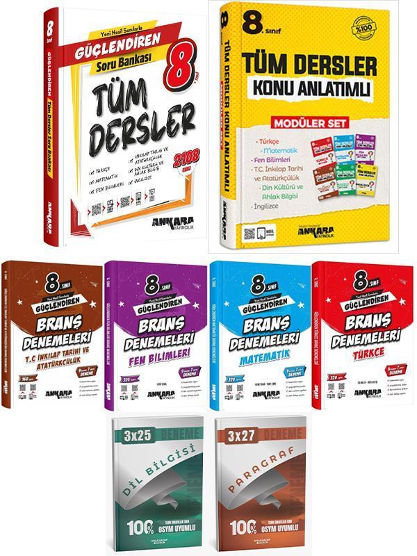 Ankara + Anla Kazan 2026 LGS Tüm Dersler Konu+Soru+Deneme + Anla Kazan Deneme 8 li Set - Anla Kazan Yayınları - Image 1