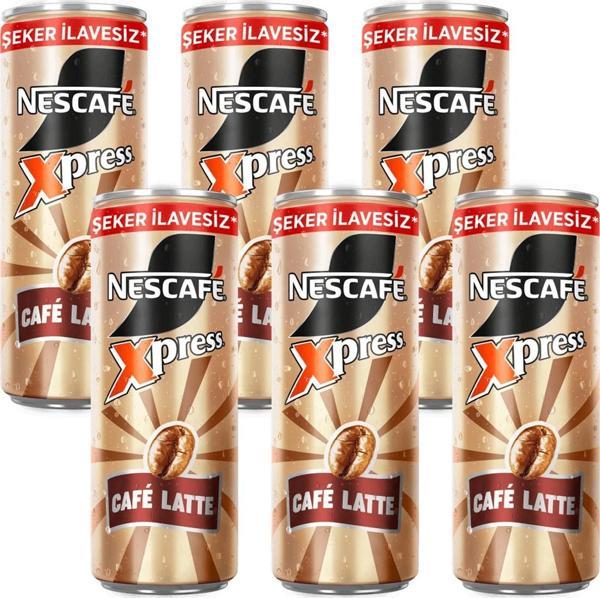 Nescafe Xpress Café Latte Şekersiz 250 ml x 6 Adet - Image 1