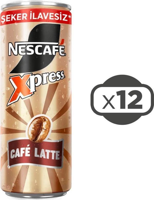 Nescafe Xpress Café Latte Şekersiz 250 ml x 12 Adet - Image 1