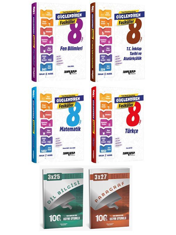 Ankara + Anla Kazan 2026 LGS Türkçe+Matematik+Fen+İnkılap Fasikülleri + AnlaKazan Denem 6 lı Set - Anla Kazan Yayınları - Image 1