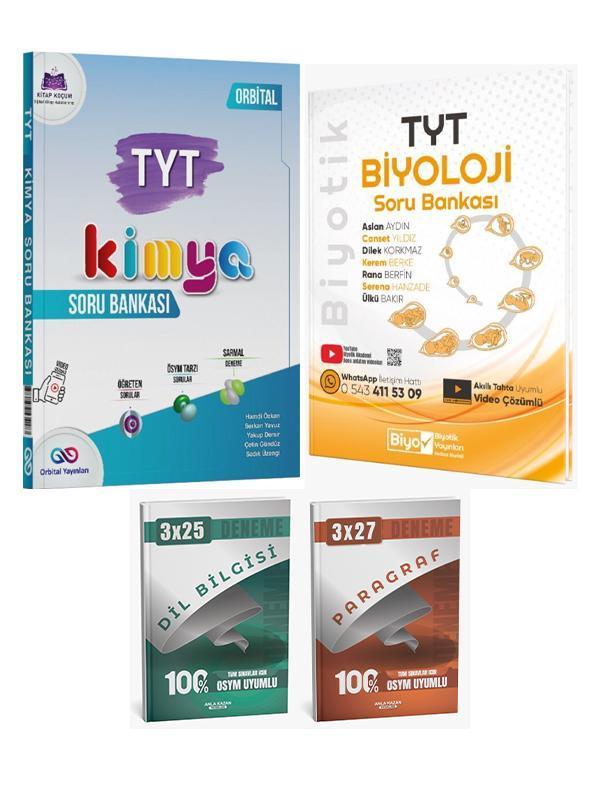Orbital + Biyotik 2026 TYT Kimya ve Biyoloji Soru + Anla Kazan Deneme 4 lü Set - Anla Kazan Yayınları - Image 1