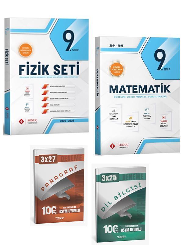 Sonuç + Anla Kazan 2026 9. Sınıf Fizik Matematik Fasikülleri + Anla Kazan Deneme 4 lü Set - Anla Kazan Yayınları - Image 1